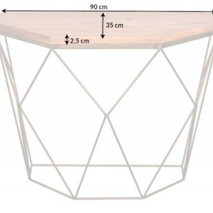 Consola design minimalist Diamond 90cm Mango - Img 5