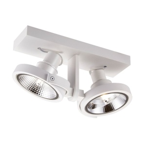 Corp aplicat cu 2 spoturi directionabile design modern MASTER 111 SL alb - Img 1