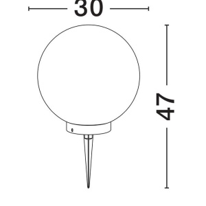 Corp cu tarus iluminat exterior decorativ IP65 MOON D-30cm 238395 universul-luminii.ro