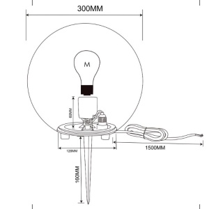 Corp de iluminat ambiental exterior IP54 Erda diametru 30cm 122435 universul-luminii.ro