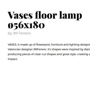 CORP DE ILUMINAT LED DECORATIV VASES FLOOR LAMP H-180cm 196235 universul-luminii.ro