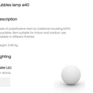 Corp de iluminat RGBW LED decorativ exterior Bubbles diametru 40cm 162765 universul-luminii.ro