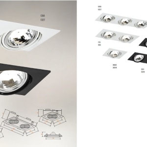 Corp incastrabil cu 2 spoturi directionabile tavan fals OLIMP G9 alb 104195 universul-luminii.ro