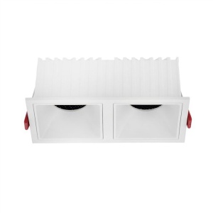 Corp incastrabil cu 2 spoturi LED Helio alb