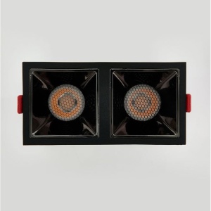 Corp incastrabil cu 2 spoturi LED Helio negru - Img 3