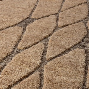 Covor design LUX din lana din Noua Zeelanda, Coralie Maro 300x200cm - Img 3