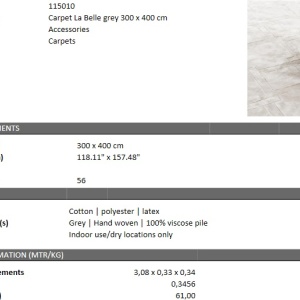 Covor design LUX La Belle 300x400cm, gri 115010 HZ - Img 4