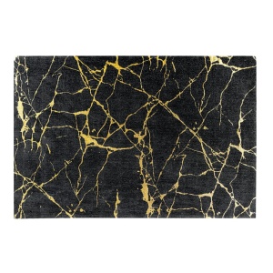 Covor negru cu aspect de marmura MARMOR 160x240cm