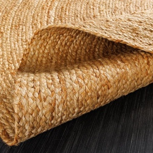 Covor oval din iuta, fabricat manual din fibra naturala, PURE NATURE 160x230cm - Img 6