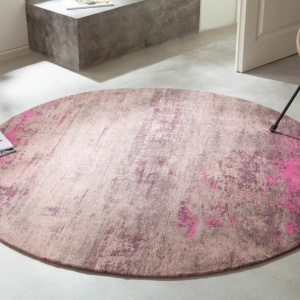 Covor rotund din bumbac Modern Art 150cm, roz bej - Img 6