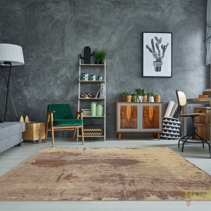 Covor tesut din fibre naturale din bumbac fin, Batik 240x160cm sand A-38259 VC - Img 6