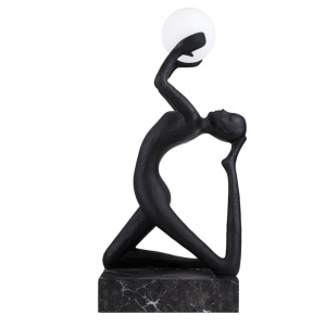 Figurina design decorativ cu iluminat ARTEMIS BLACK