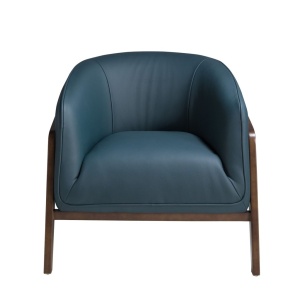 Fotoliu cu design modern piele naturala Petrol blue - Img 5