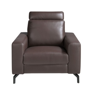Fotoliu cu functia relax, tapitat cu piele Chocolate Brown - Img 5