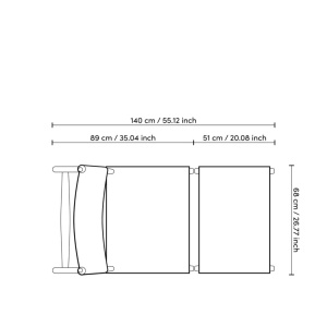 Fotoliu cu taburet pentru exterior, design LUX, Laroc - Img 6
