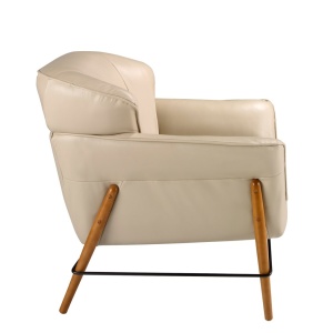 Fotoliu design LUX cu tapiterie din piele Sand - Img 3