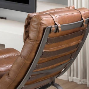 Fotoliu design LUX Dark Brown Leather - Img 7