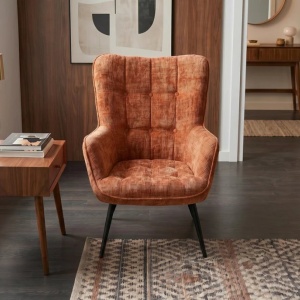 Fotoliu design nordic SCANDINAVIA maro rustic - Img 3