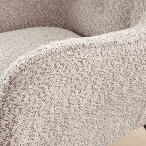 Fotoliu elegant design retro AMSTERDAM boucle greige - Img 8