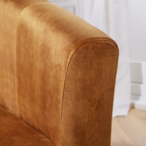 Fotoliu elegant si confortabil Hemingway, Catifea, Galben Mustar A-43892 VC - Img 3