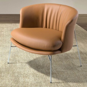 Fotoliu LUX design italian, Piele Sintetica Maro