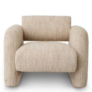Fotoliu modern LUX Vesper, Boucle sonata cream - Img 3