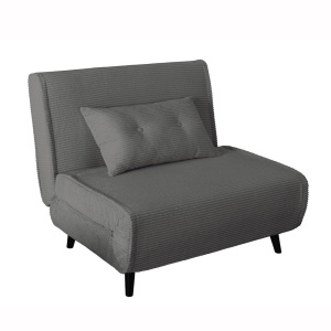 Fotoliu Pat SMART MULTIFUNCTION 100cm catifea raiata gri