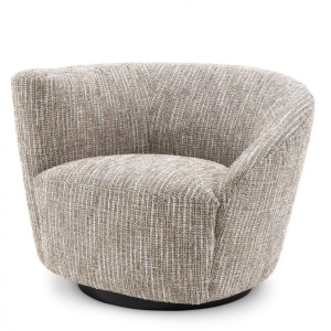 Fotoliu pivotant design elegant LUX Colin left, bej mademoiselle 115432 HZ