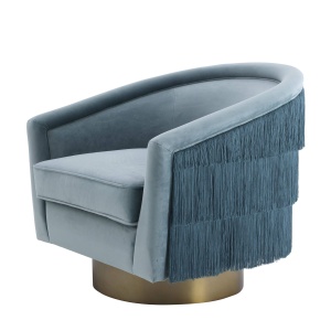 Fotoliu pivotant design elegant LUX Le Vante, albastru 113980 HZ - Img 3