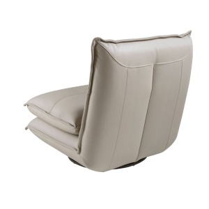 Fotoliu pivotant modern LUX, tapitat cu piele Gri taupe - Img 6