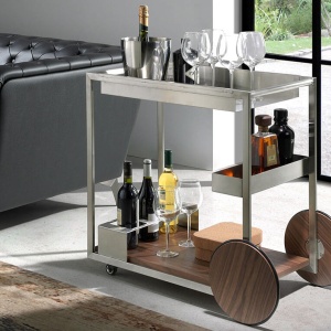 Gheridon/ masuta laterala design LUX Walnut AC 3116-C1701-NOGAL - Img 4