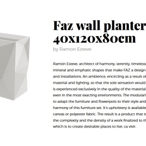 Ghiveci / Jardiniera plante design decorativ modern Faz CUBO PLANTER III - Img 3