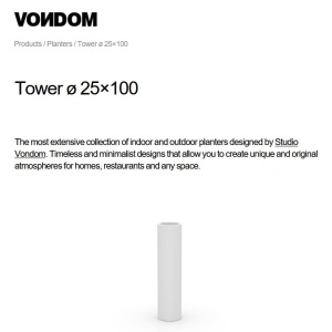 Ghiveci plante design decorativ exterior/interior TOWER 25×100cm - Img 5