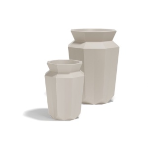 Ghiveci plante design decorativ modern exterior/interior ORIGAMI Hasu 17,8×17,8×25cm - Img 3