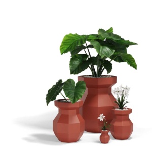 Ghiveci plante design decorativ modern exterior/interior ORIGAMI Yuri 53x53x80cm