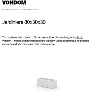 Jardiniera plante design decorativ exterior/interior JARDINIERE 80x30x30cm - Img 5