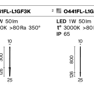 Lampa cu tarus pentru iluminat decorativ gradina IP54 Spear H-80cm 231185 universul-luminii.ro