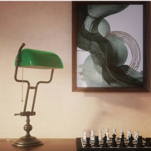 Lampa de birou din alama design clasic Compact Banker - Img 11