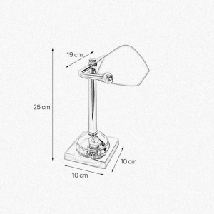 Lampa de birou din alama design clasic Compact Banker - Img 3