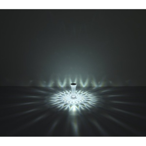 Lampa de masa cu baterii, plastic transparent cu efect de cristal Gixi transparent 8cm 221745 universul-luminii.ro