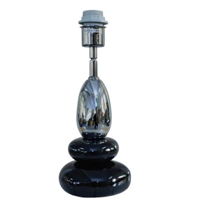 Lampa de masa decorativa STONES OF ZEN 45cm negru argintiu - Img 7
