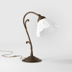 Lampa de masa din alama si abajur ceramic Zefira - Img 3