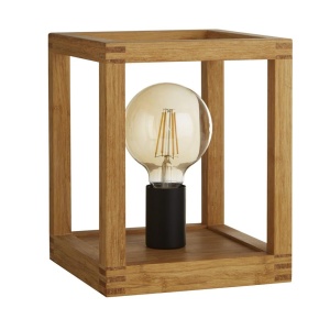 Lampa de masa din lemn design rustic industrial Square 111995 universul-luminii.ro