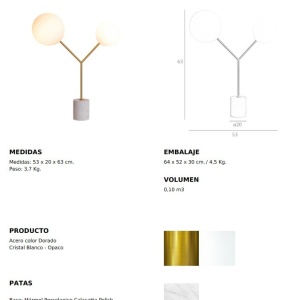 Lampa de masa eleganta design minimalist Golden 174285 universul-luminii.ro