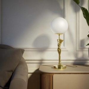 Lampa de masa figura feminina din alama Donne - Img 12