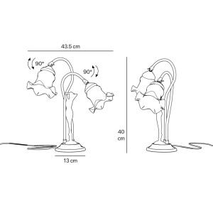 Lampa de masa figura feminina din alama Donne - Img 15