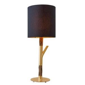 Lampa de masa JEWELRY 75cm, negru, auriu, lemn