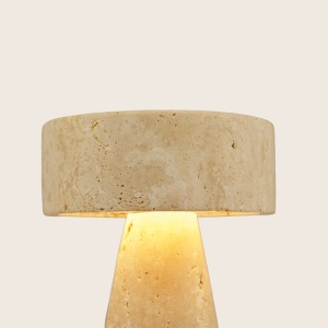 Lampa de masa portabila din travertin LITHO - Img 4