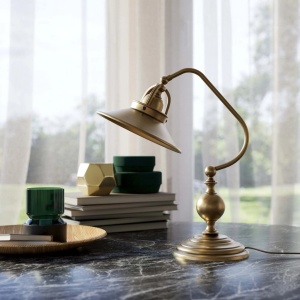 Lampa de masa stil industrial din alama personalizabila Alice