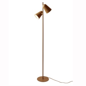 Lampa de podea cu doua spoturi directionabile Salamanca galben mustar